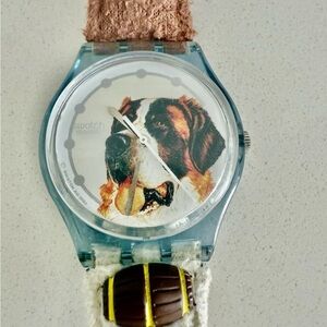 Swatch St. Bernard Barry w/ Leather Straps Vintage 1995
